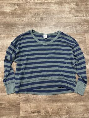 Offline by Aerie Striped Long Sleeve Shirt Size Large